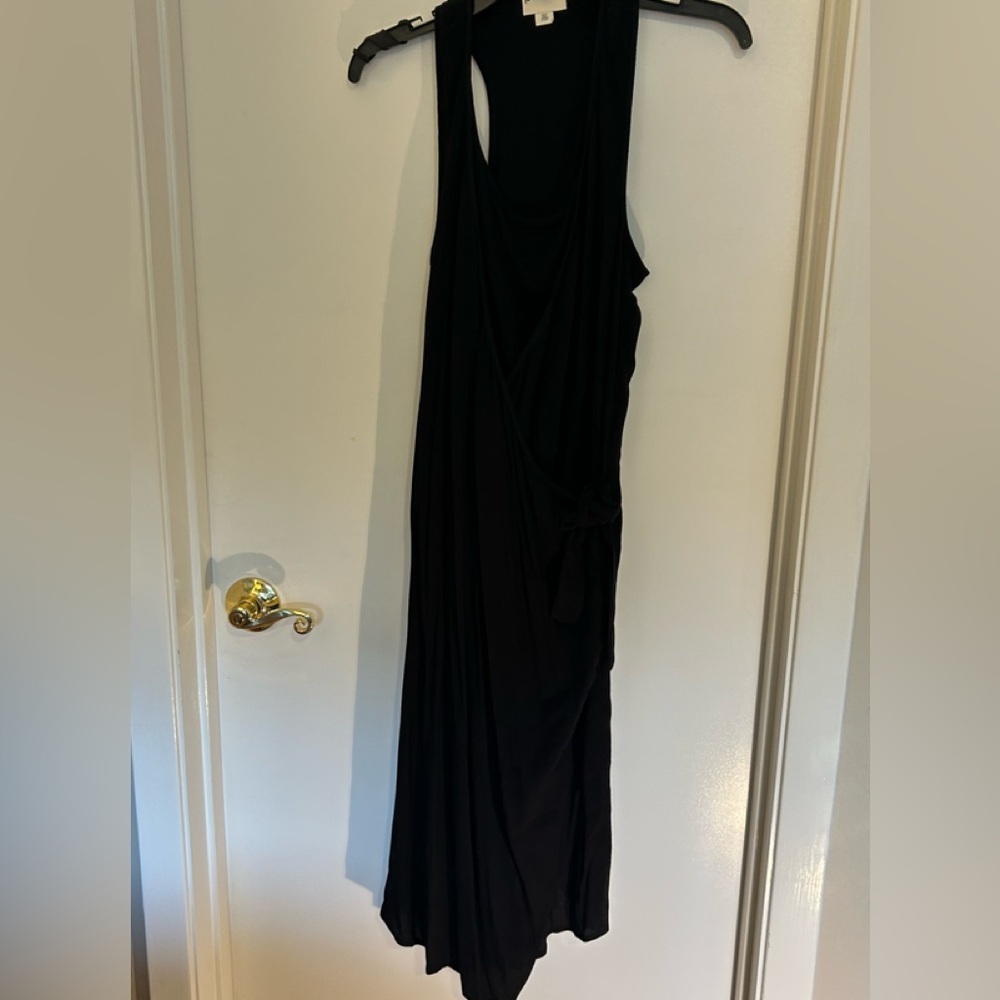 DKNY Pure Black Wrap Dress
